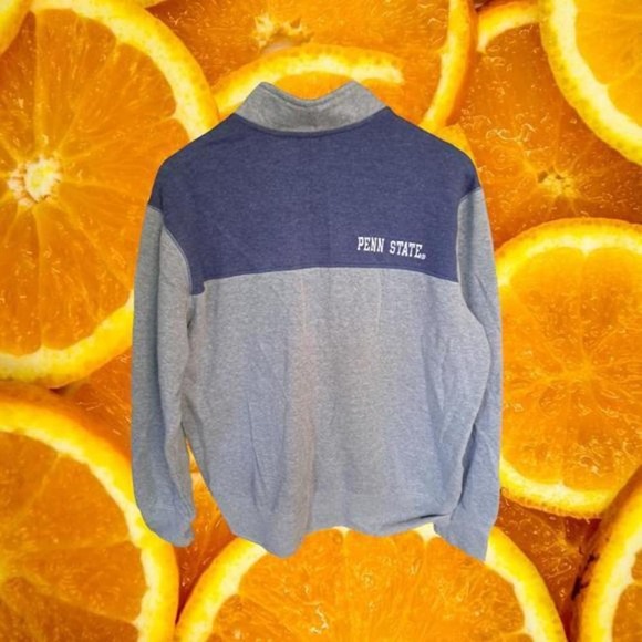 Pro Edge Penn State 1/4 Gray and Blue Pullover Size Large - Picture 4 of 4